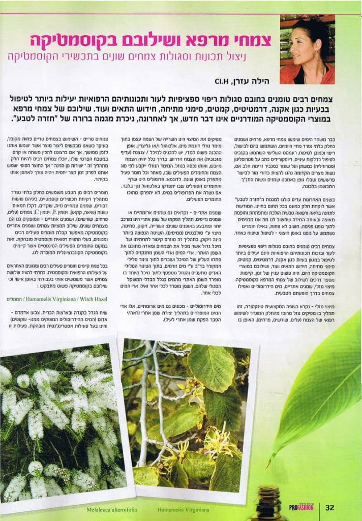 צמחי מרפא ושילובם בקוסמטיקה – מגזין פרופאשן
